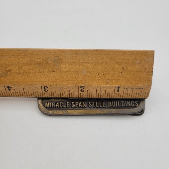 Vintage Farmboss Brass Belt Buckle Miracle Span Steel Buildings Overland Prk, KS - Picture 7 of 9